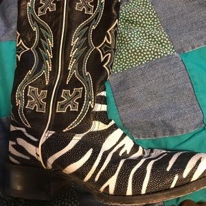 Zebra printed boots
